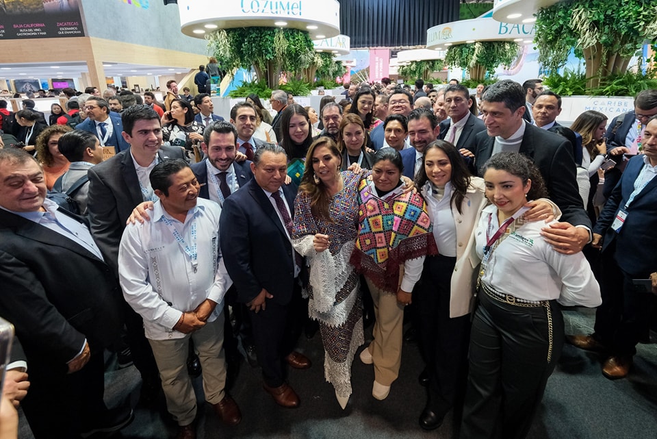 Mara Lezama y Josefina Rodríguez cortan listón del Pabellón Caribe Mexicano, FITUR 2025
