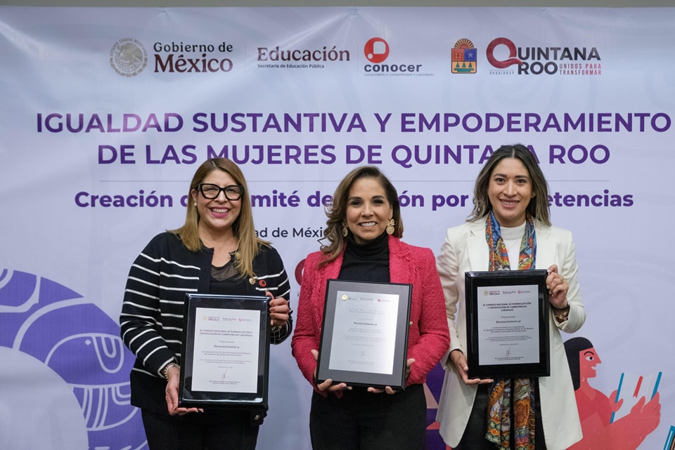 Quintana Roo, primera entidad certificadora de competencias en igualdad sustantiva y empoderamiento