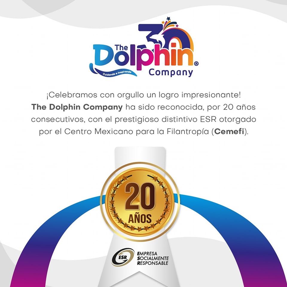 The Dolphin Company obtiene distintivo de Empresa Socialmente Responsable  por 20° año consecutivo