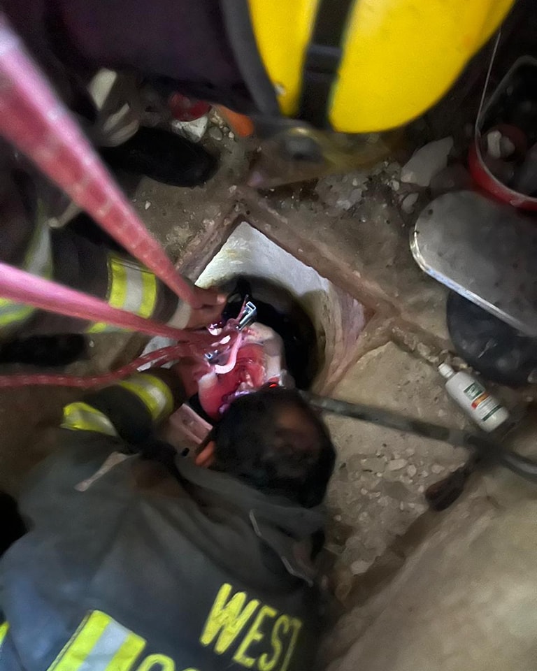 Bomberos rescatan sano y salvo a hombre de Cozumel que cayó a un pozo