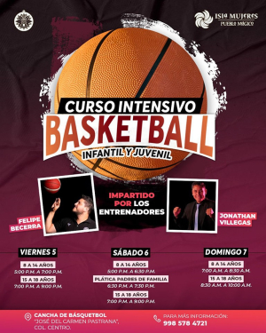 Gobierno de Isla Mujeres ofrecerá curso intensivo de basketball infantil y juvenil
