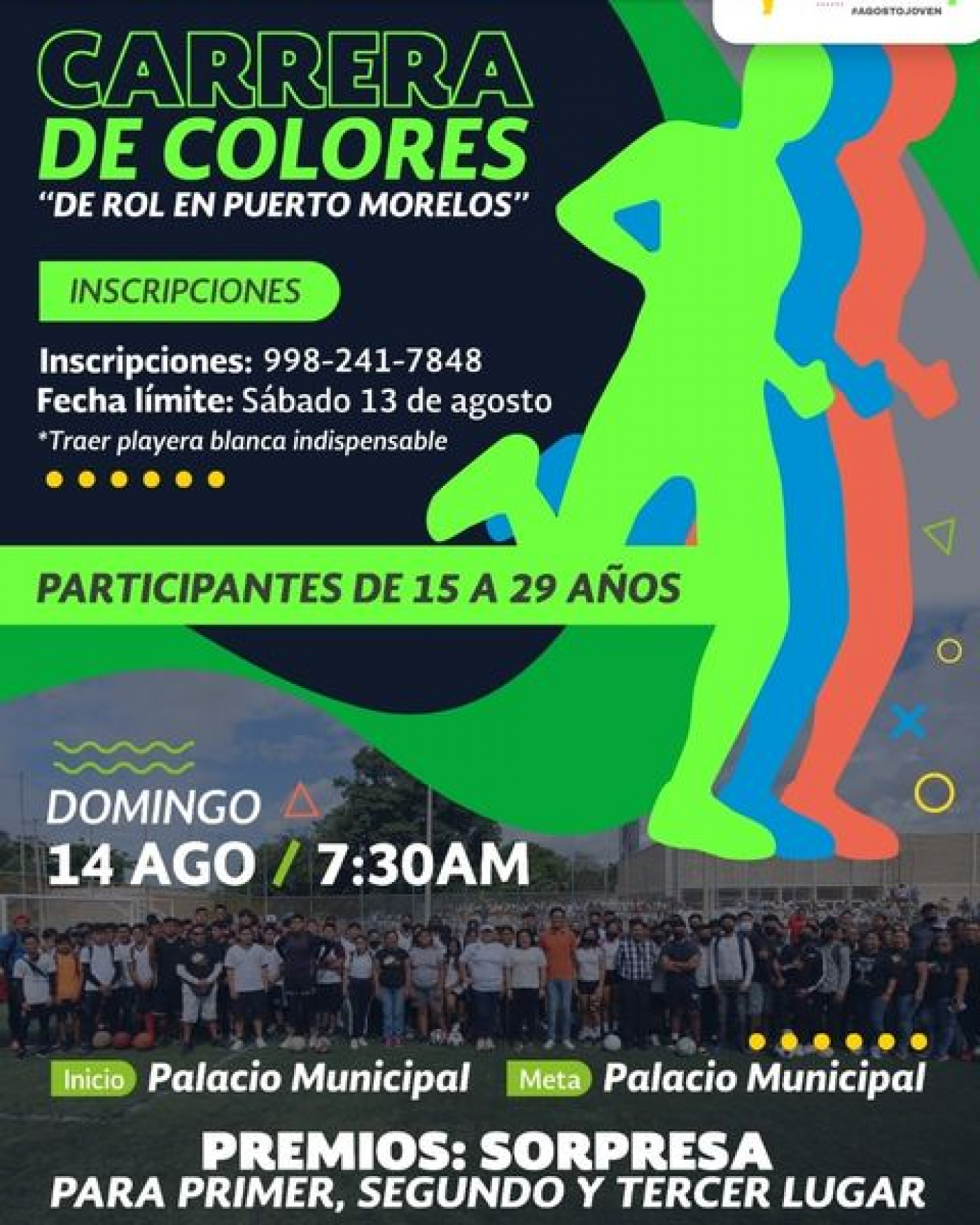 Anuncia gobierno de Puerto Morelos carrera de colores de 3.5 km