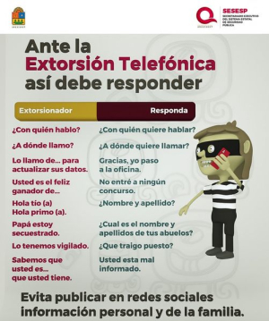 SESESP emite recomendaciones preventivas para no ser víctima de la delincuencia