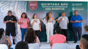 Inicia Mara Lezama, en evento nacional, entrega de credenciales del IMSS Bienestar