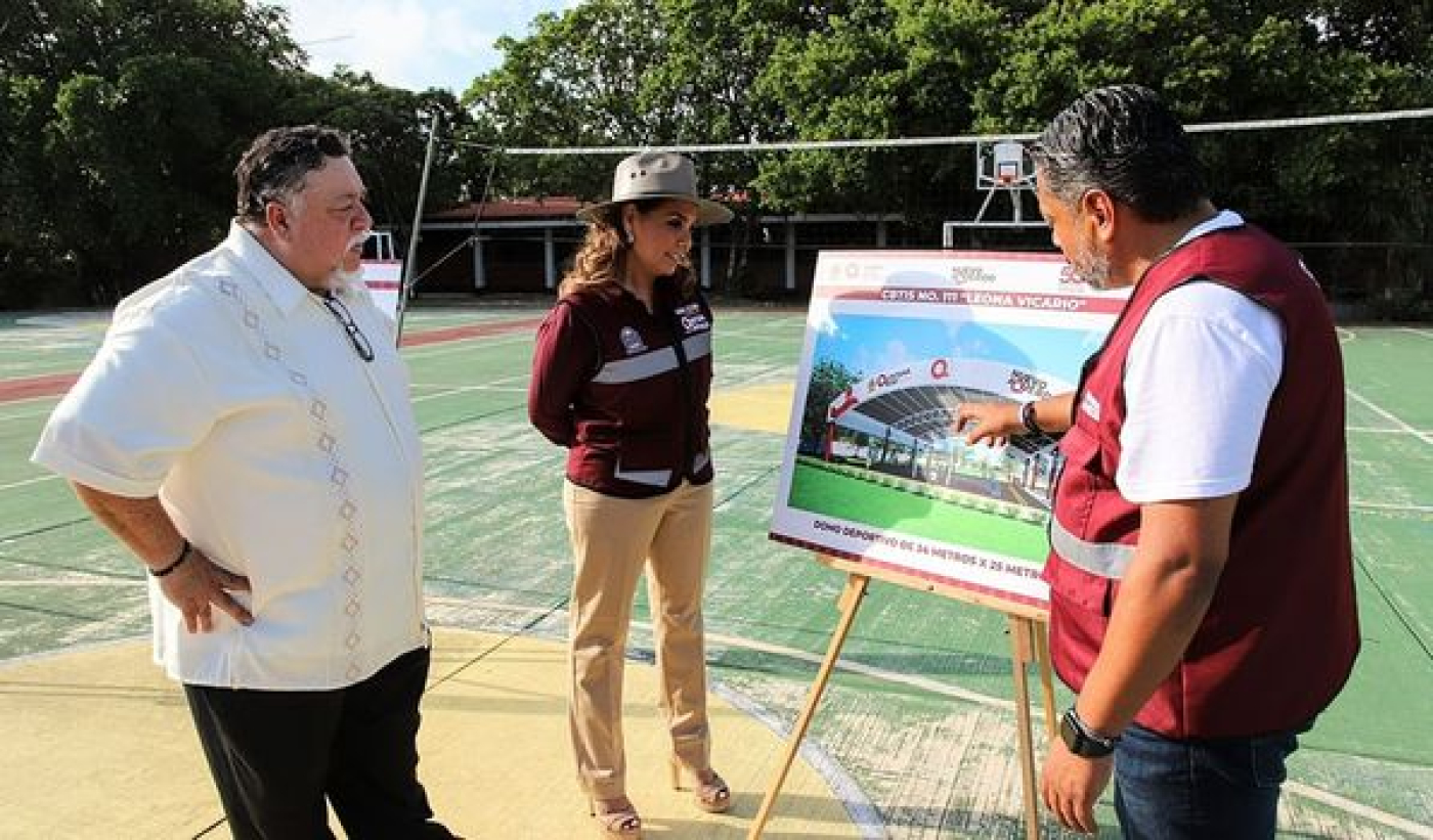 Anuncia Mara Lezama construcción de domo en el CBTIS 111 “Leona Vicario” en Cancún