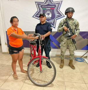 Policía Municipal brinda apoyo para la recuperación de una bicicleta robada
