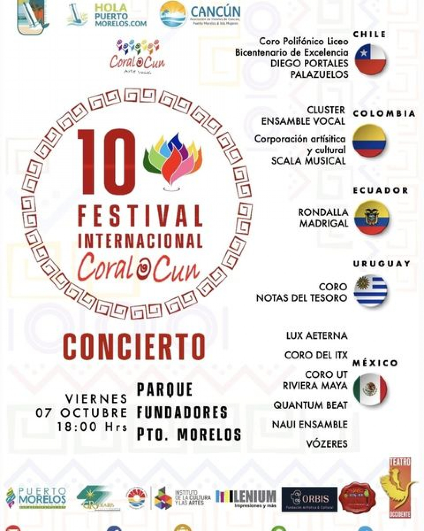 Puerto Morelos sede de un concierto del 10° Festival Internacional CoralCun