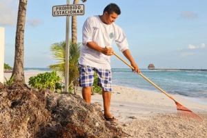 Fortalecen trabajos de limpieza de playas en Isla Mujeres