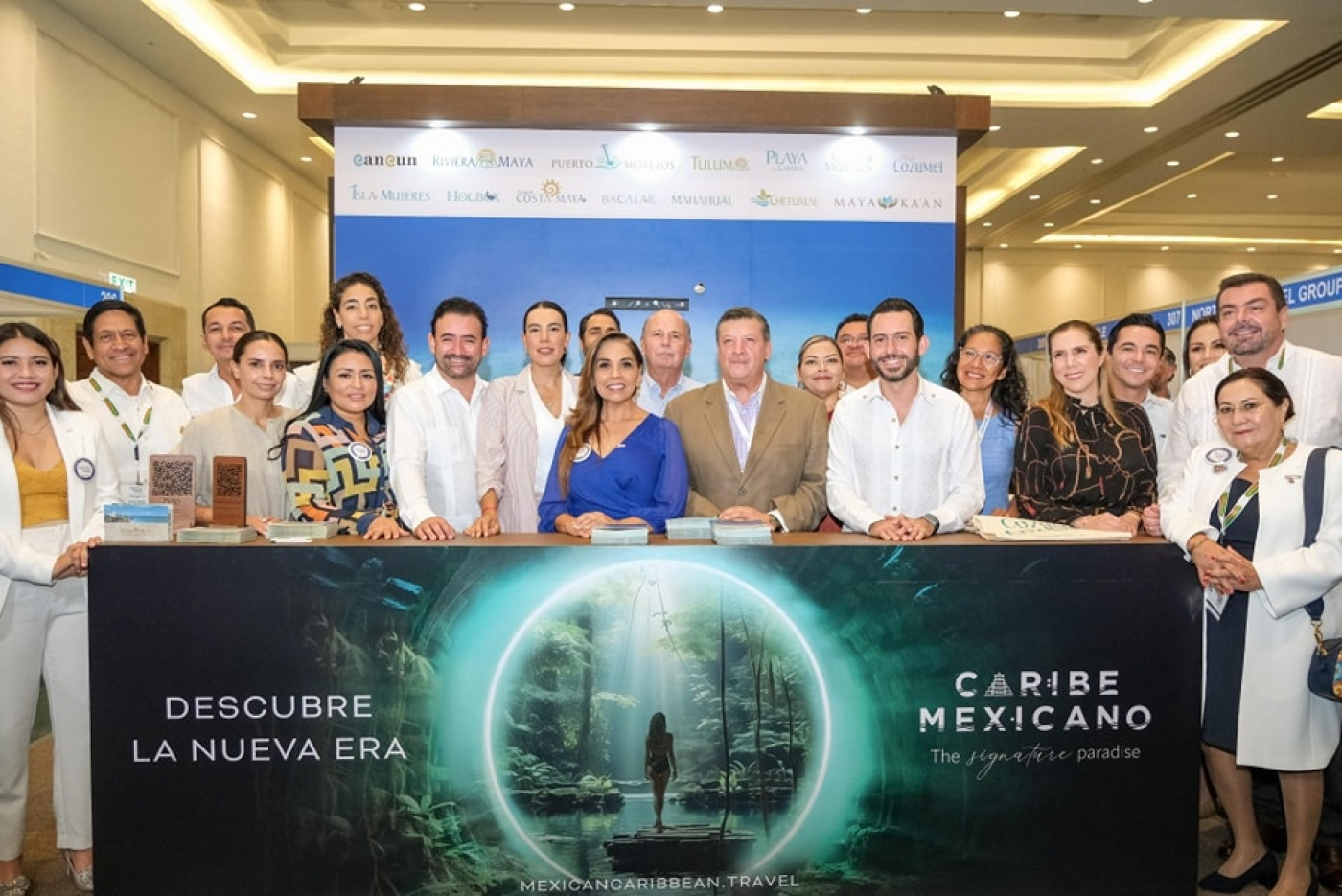 Inauguran Mara Lezama y Josefina Rodríguez Zamora, secretaria de Turismo, el Cancún Travel Mart 2024