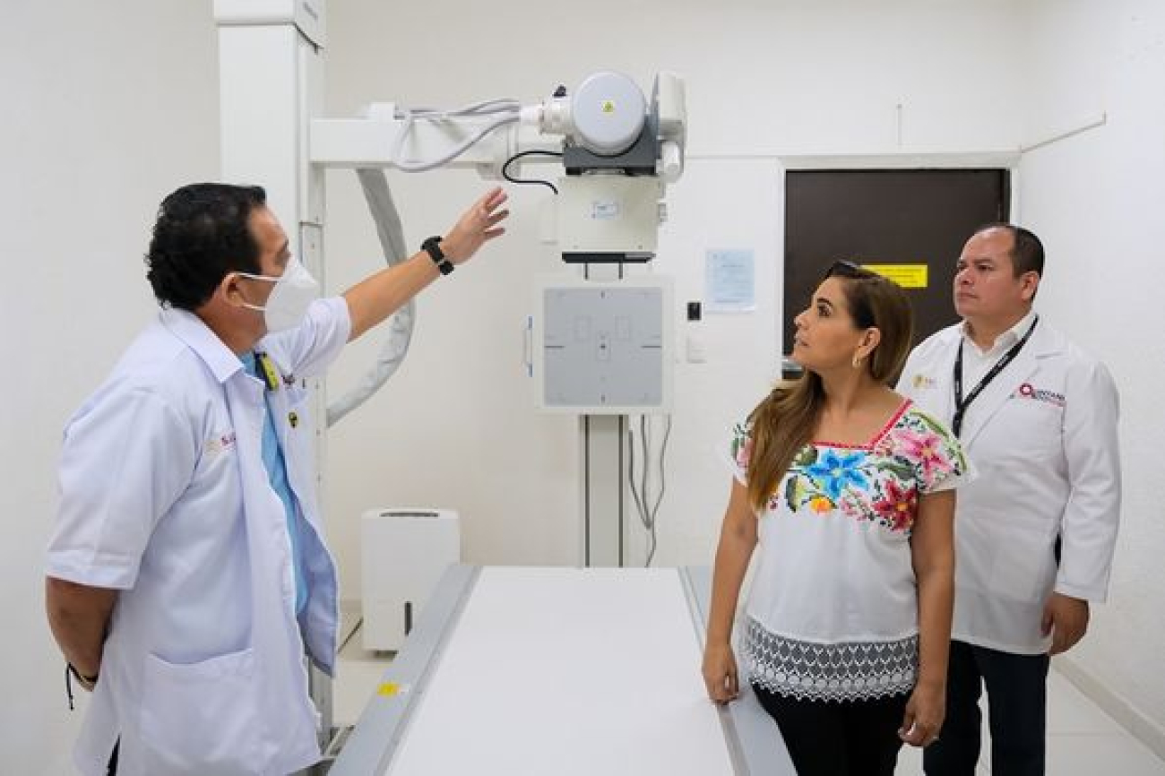 Mara Lezama supervisa equipos de mastografía y rayos X en Felipe Carrillo Puerto