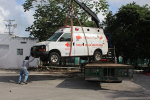 Dan de baja ambulancia en la Cruz Roja Cozumel