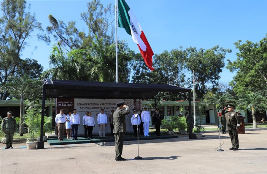 Atestigua Secretaria de Gobierno cambio de mando de la Comandancia de la 34ª Zona Militar