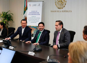 Suscribe el diputado Renán Sánchez convenio de colaboración con el Instituto Belisario Domínguez