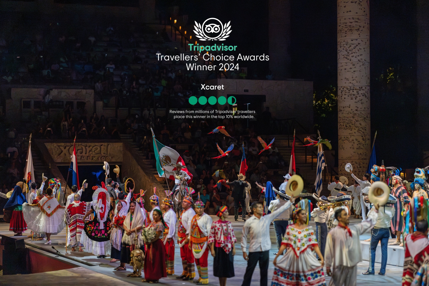 Parques de Xcaret, favoritos de los viajeros en los Travelers&#039; Choice Awards de Tripadvisor® 2024