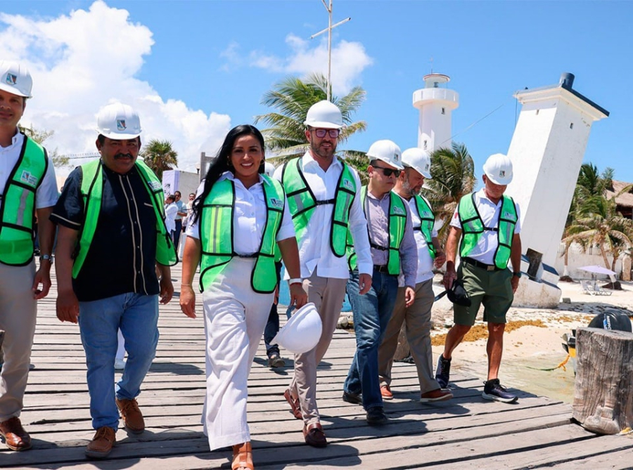 Blanca Merari pone en marcha la rehabilitación del muelle de pescadores de Puerto Morelos