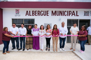 Inauguran Mara Lezama y Juanita Alonso albergue municipal en Cozumel