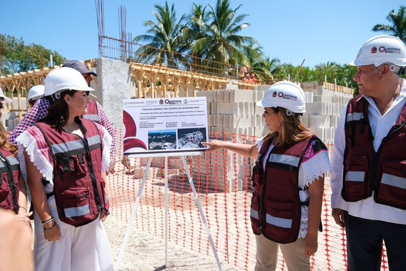 Mara Lezama y CONAVIM verifican obra del Centro de Justicia para Mujeres