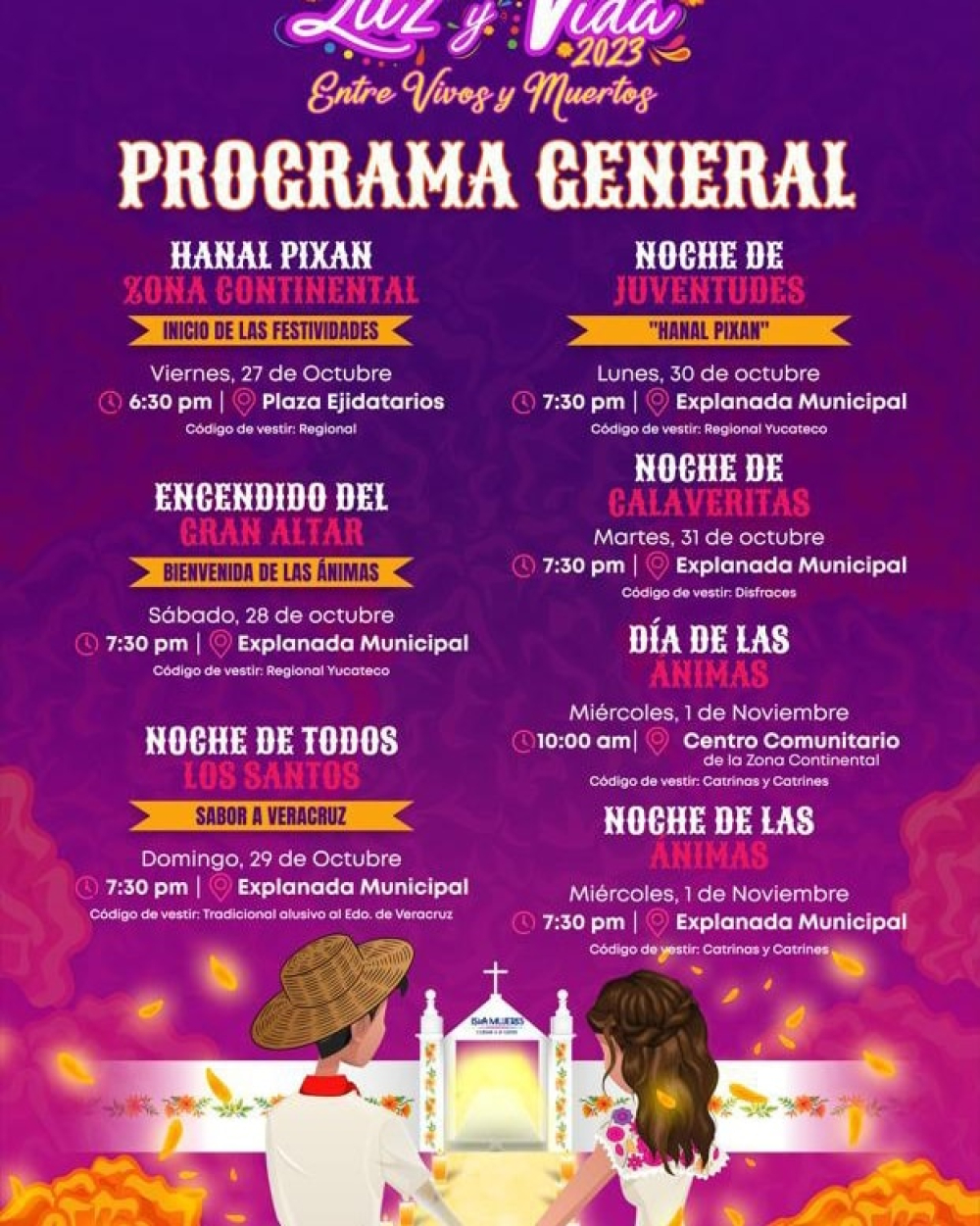 Anuncian las actividades para las celebraciones del Día de Muertos en Isla Mujeres