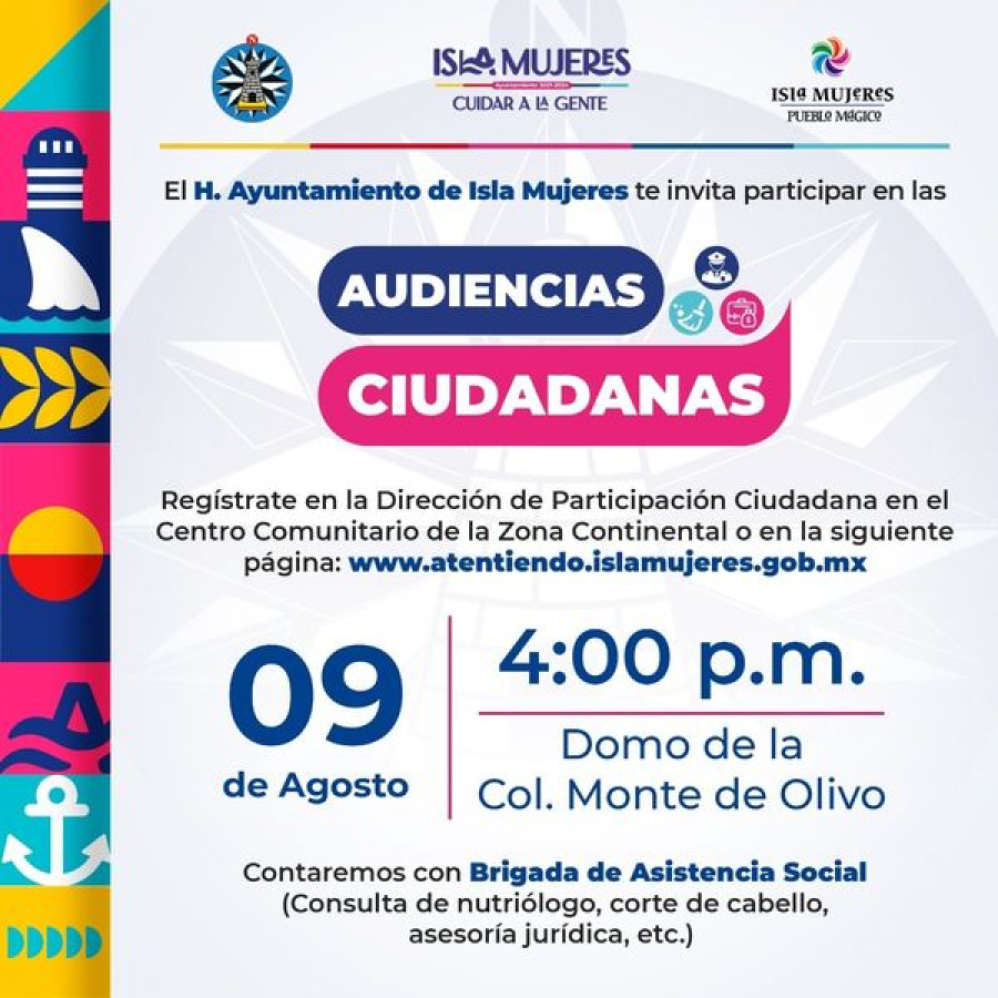 Gobierno de Isla Mujeres pone en marcha las audiencias ciudadanas