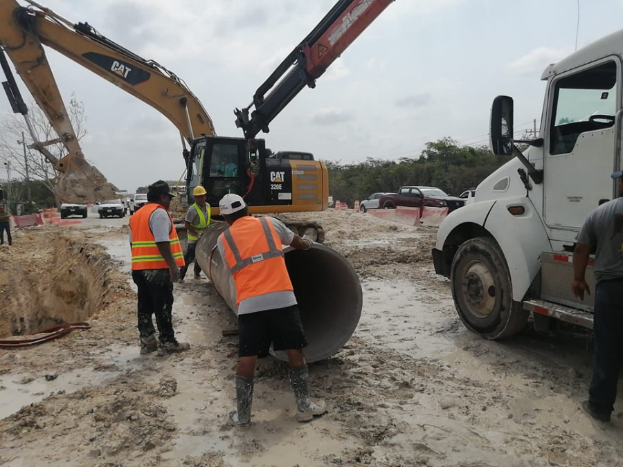 Concluye CAPA reparación de fuga en tubería en Chetumal