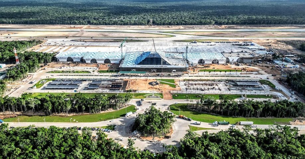 Supervisan AMLO y Mara Lezama avances en el aeropuerto “Felipe Carrillo Puerto” y el Tren Maya