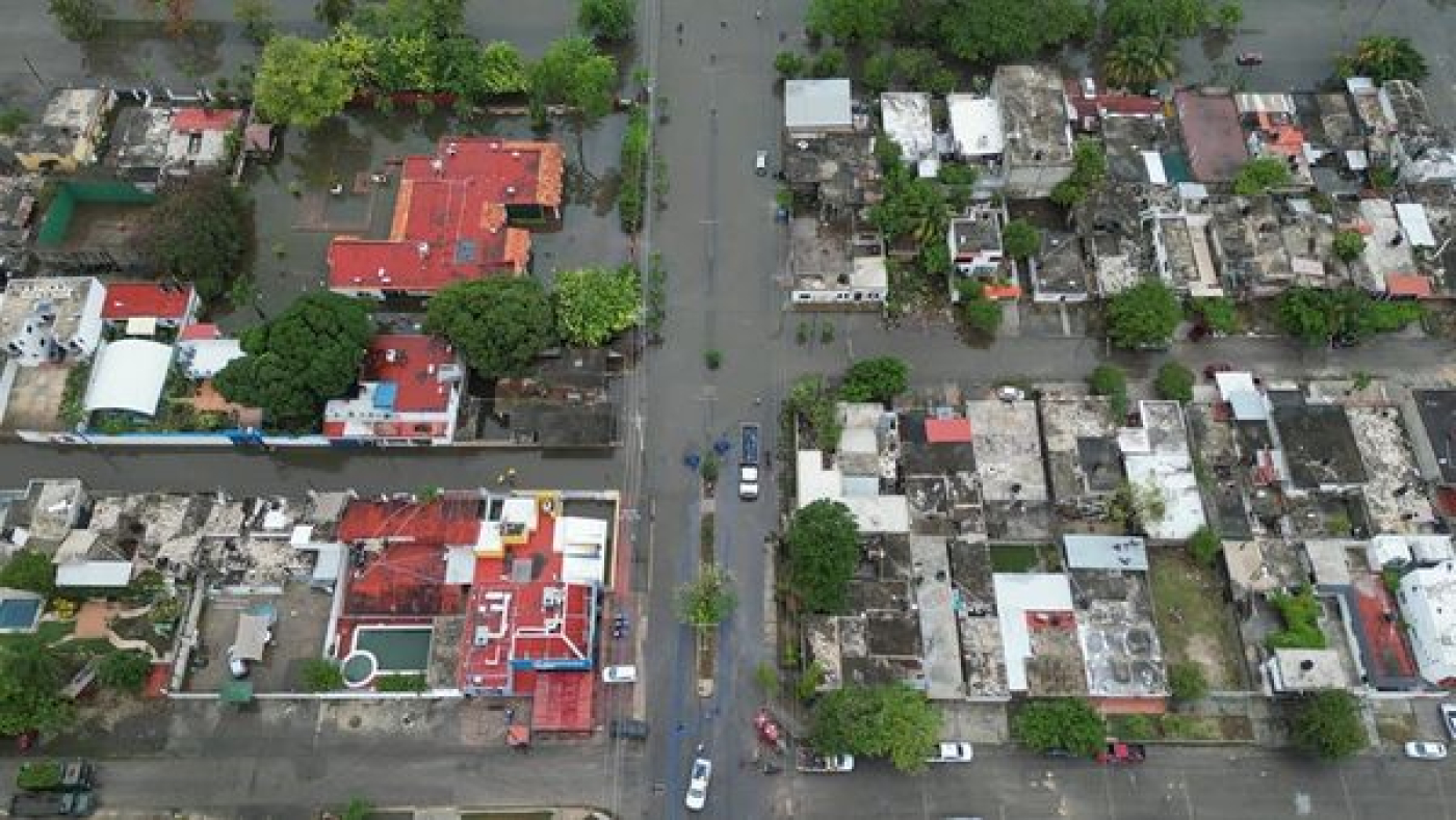 Realizan vuelos con dron para actualizar reportes de afectaciones por lluvias en Chetumal