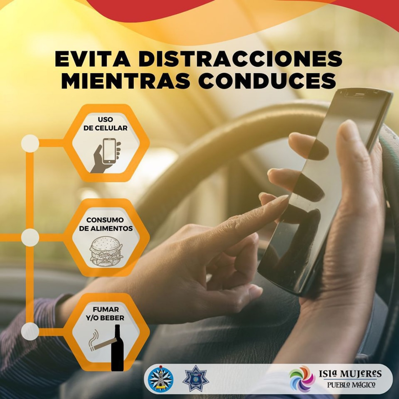 Promueve gobierno de Isla Mujeres recomendaciones para prevenir accidentes viales