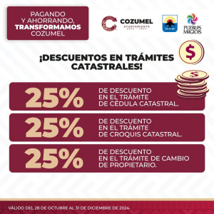 Ciudadanos podrán regularizar sus contribuciones con “Pagando y Ahorrando, Transformamos Cozumel”