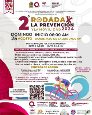 IQJ anuncia la segunda edición de la Rodada por la Prevención y la Movilidad 2024