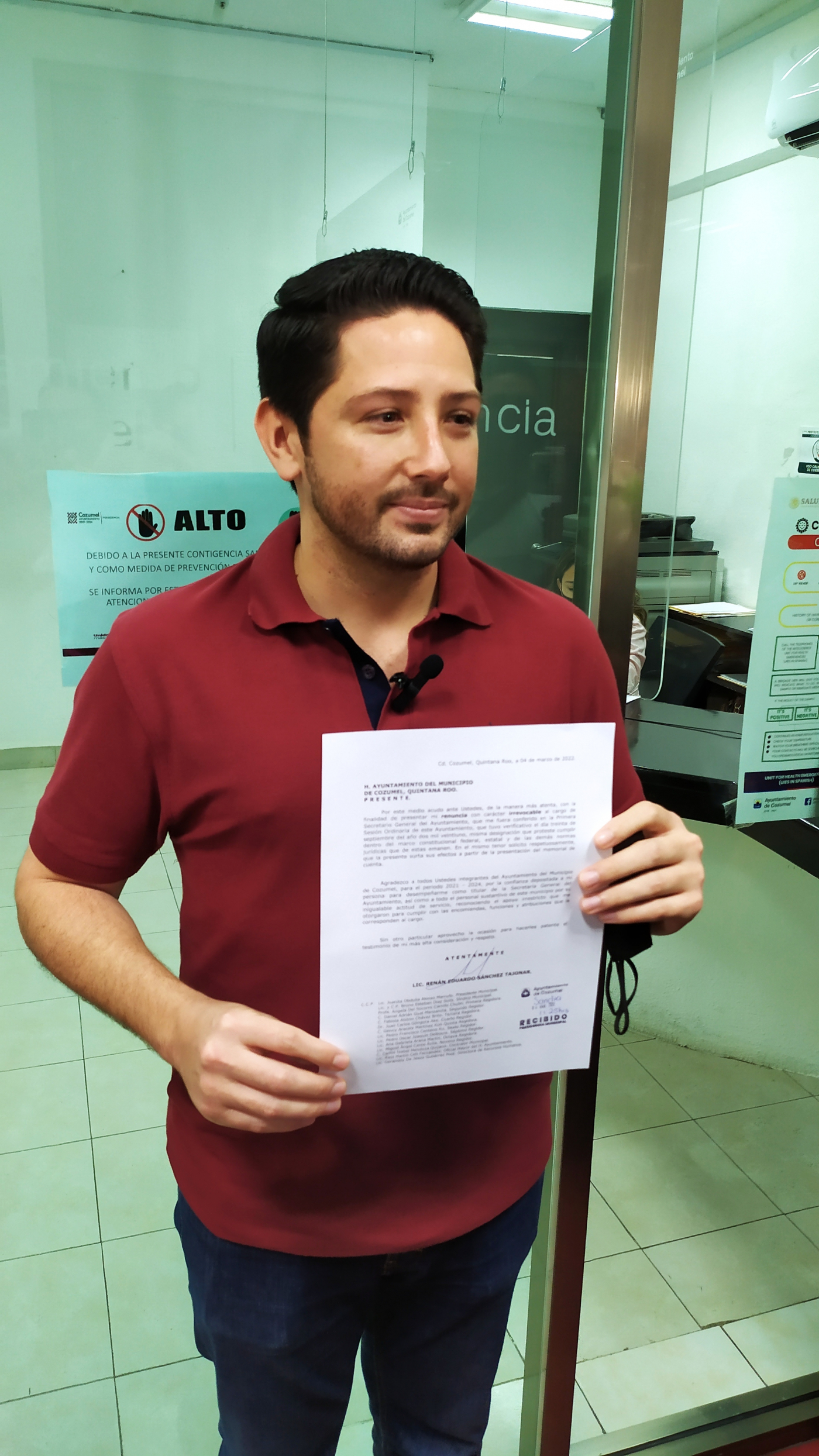 Renán Eduardo Sánchez Tajonar, renuncia a la Secretaría General para contender por la diputación local