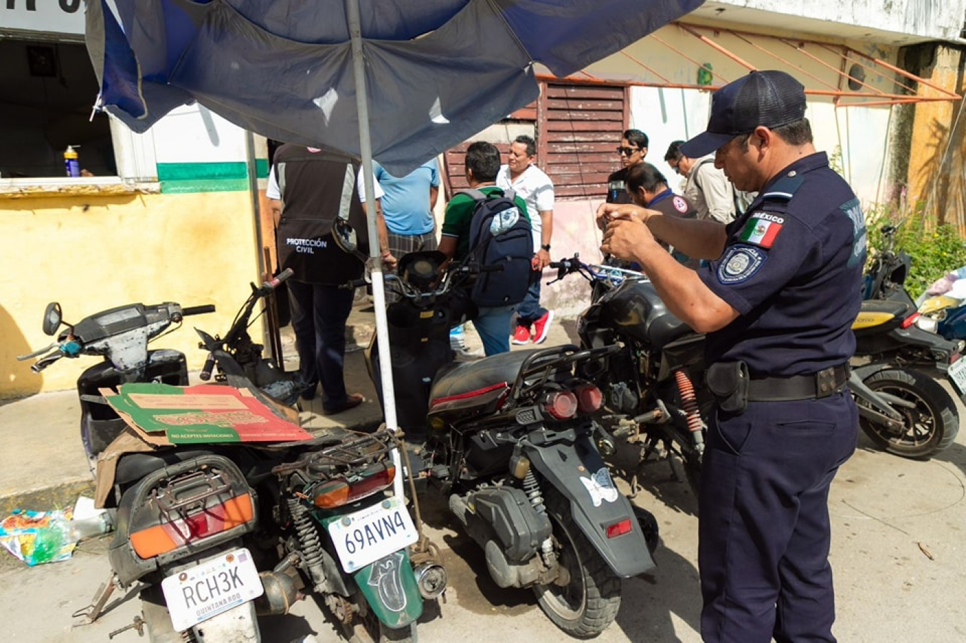 Realizan operativo conjunto de seguridad en talleres de motocicletas