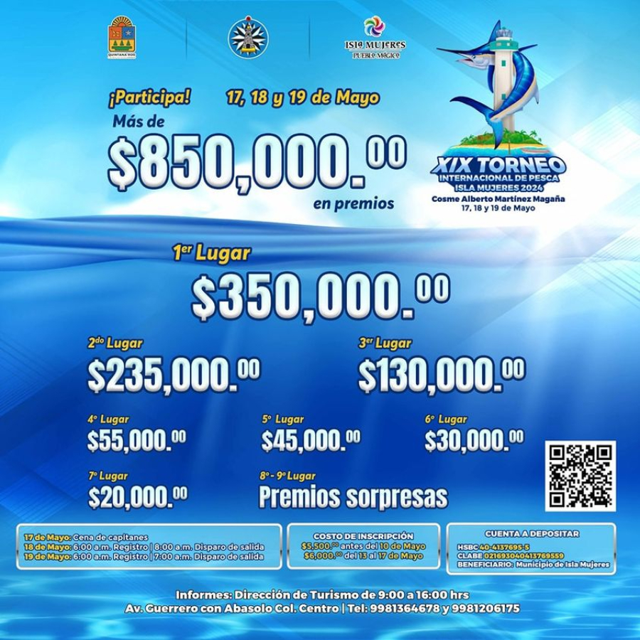 Siguen abiertas las inscripciones del torneo de pesca “Cosme Alberto Martínez Magaña”