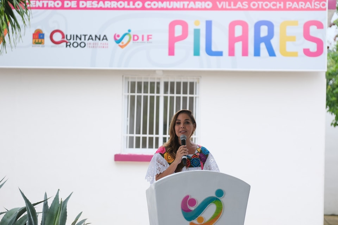 Inaugura Mara Lezama en Villas Otoch Paraíso, Cancún, primer CDC DIF-PILARES