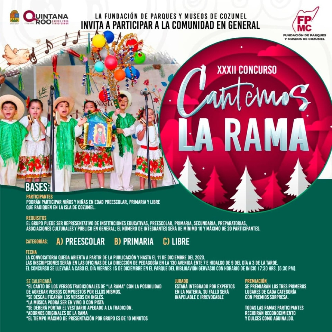 La Fundación de Parques y Museos convoca al XXXII concurso “Cantemos La Rama”