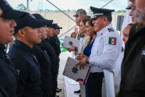 Suma Quintana Roo a 101 nuevos elementos policiales comprometidos con la ciudadanía: Mara Lezama