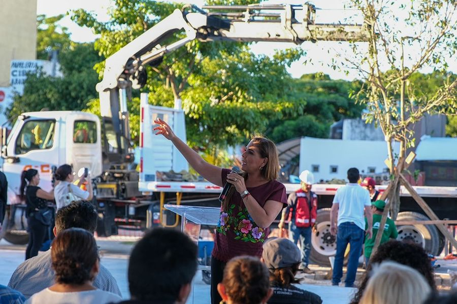 Mara Lezama atestigua inicio de remodelación del parque Las Palapas