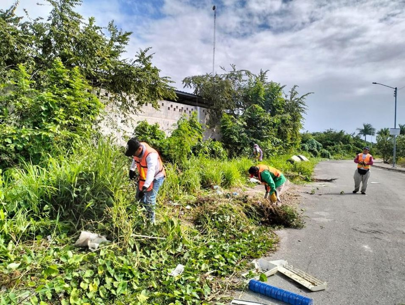 Gobierno Municipal fomenta la salud y seguridad a través de limpieza de predio en la colonia Juan Bautista Vega
