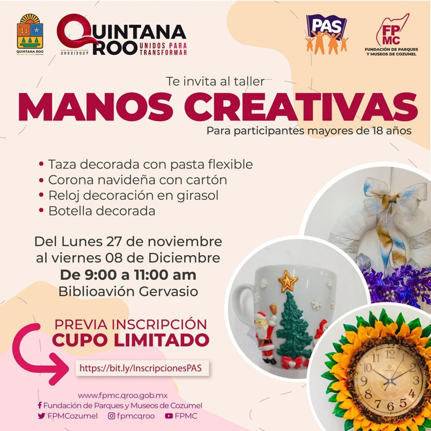 La FPMC invita a la comunidad a participar en el taller gratuito “Manos Creativas”