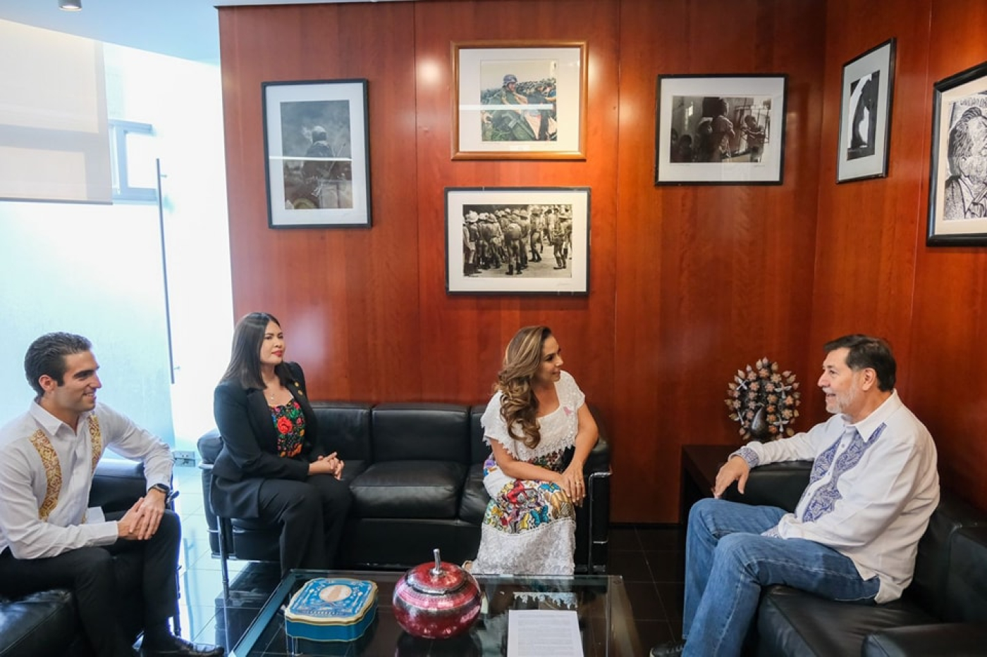 Mara Lezama se reunió con el presidente de la Mesa Directiva del Senado, Gerardo Fernández Noroña