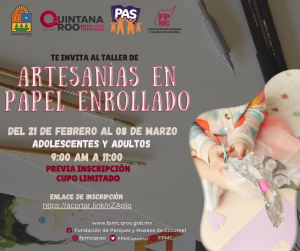 La FPMC invita a participar en el taller gratuito “Artesanías en Papel Enrollado”