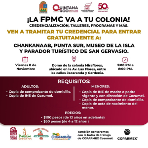 La FPMC invita a la jornada de credencialización en el parque de la colonia Miraflores