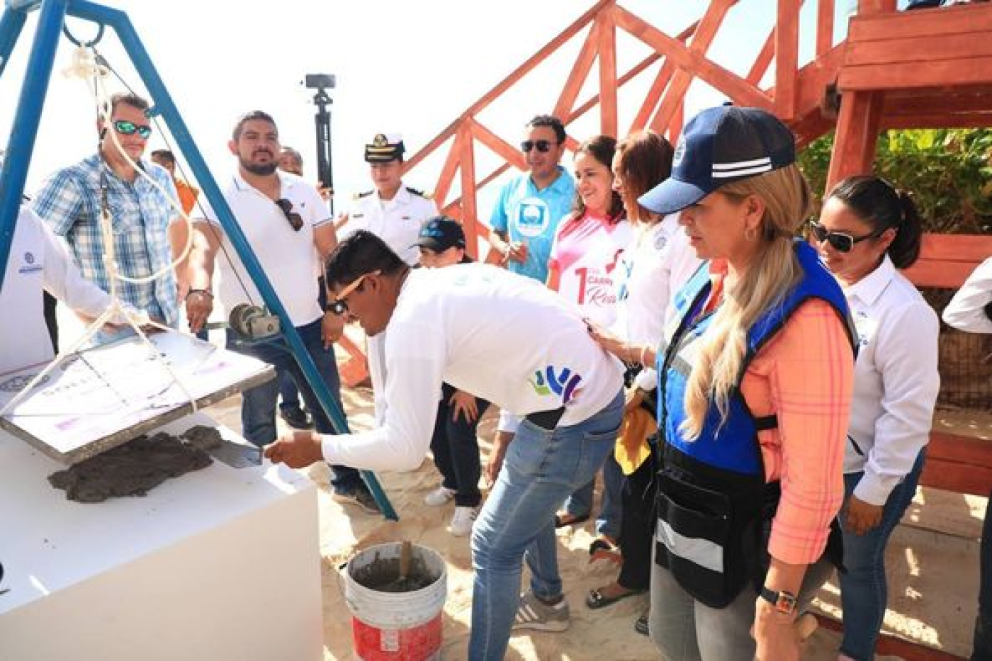 Lili Campos inició la construcción de la segunda playa inclusiva