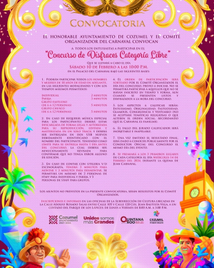 Comité Organizador del Carnaval y Ayuntamiento invitan a participar en el concurso de disfraces