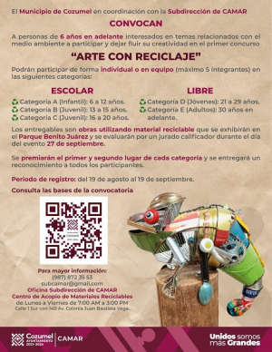 Incentivan reutilización de materiales con el concurso &quot;Arte con reciclaje&quot;