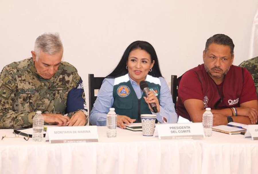 Reporta Blanca Merari saldo blanco en Puerto Morelos luego del paso del huracán “Beryl”