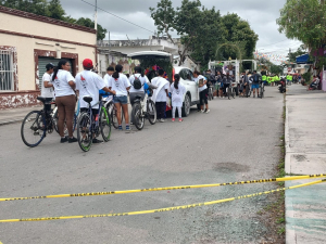Policía Municipal brinda seguridad vial a los antorchistas guadalupanos