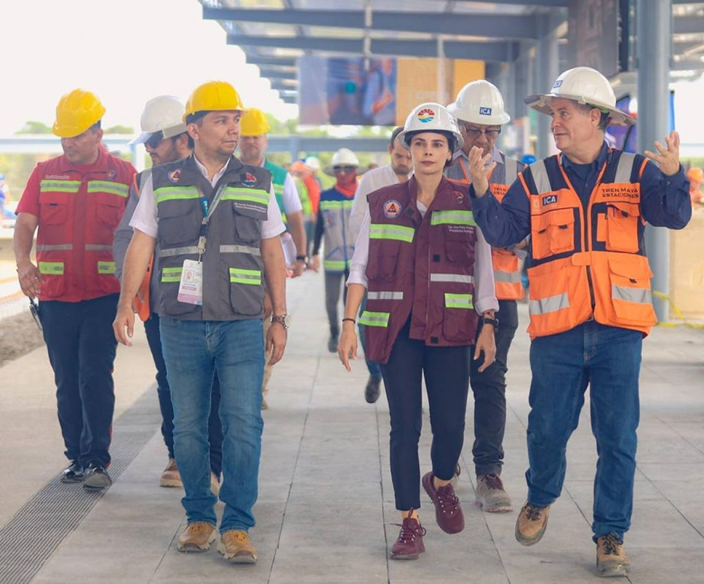 Supervisa Ana Paty Peralta medidas preventivas en estación de Tren Maya en Cancún