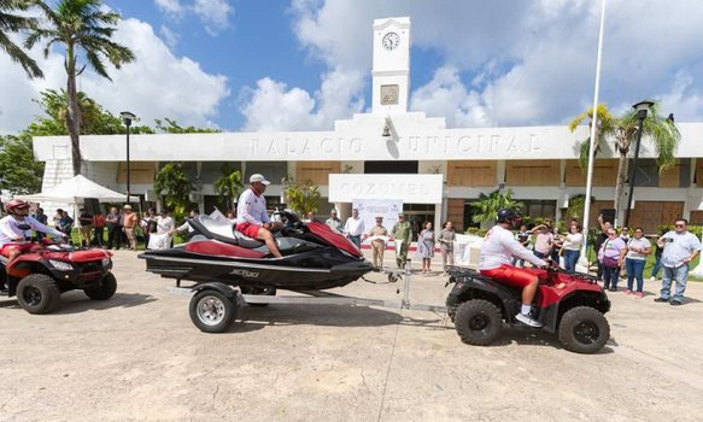 Juanita Alonso da banderazo de inicio al operativo “Vacaciones de Verano Cozumel 2024”