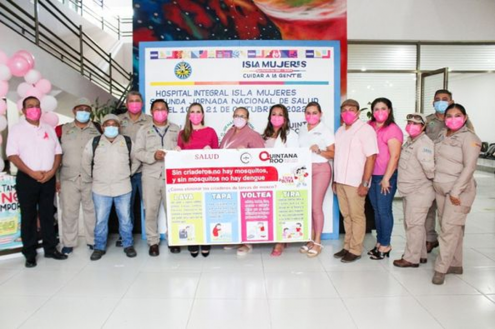 Atenea Gómez da el banderazo a la Segunda Jornada Nacional de Salud Pública 2022 en Isla Mujeres