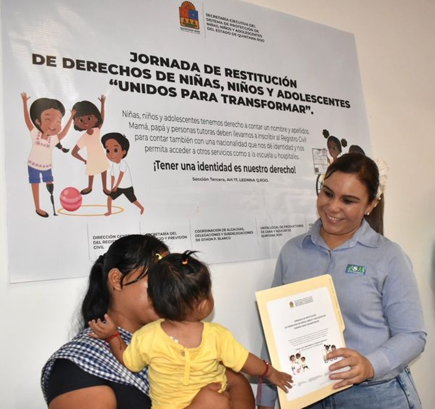 Restituyen el derecho a la identidad de 24 niños en comunidades rurales de Othón Pompeyo Blanco
